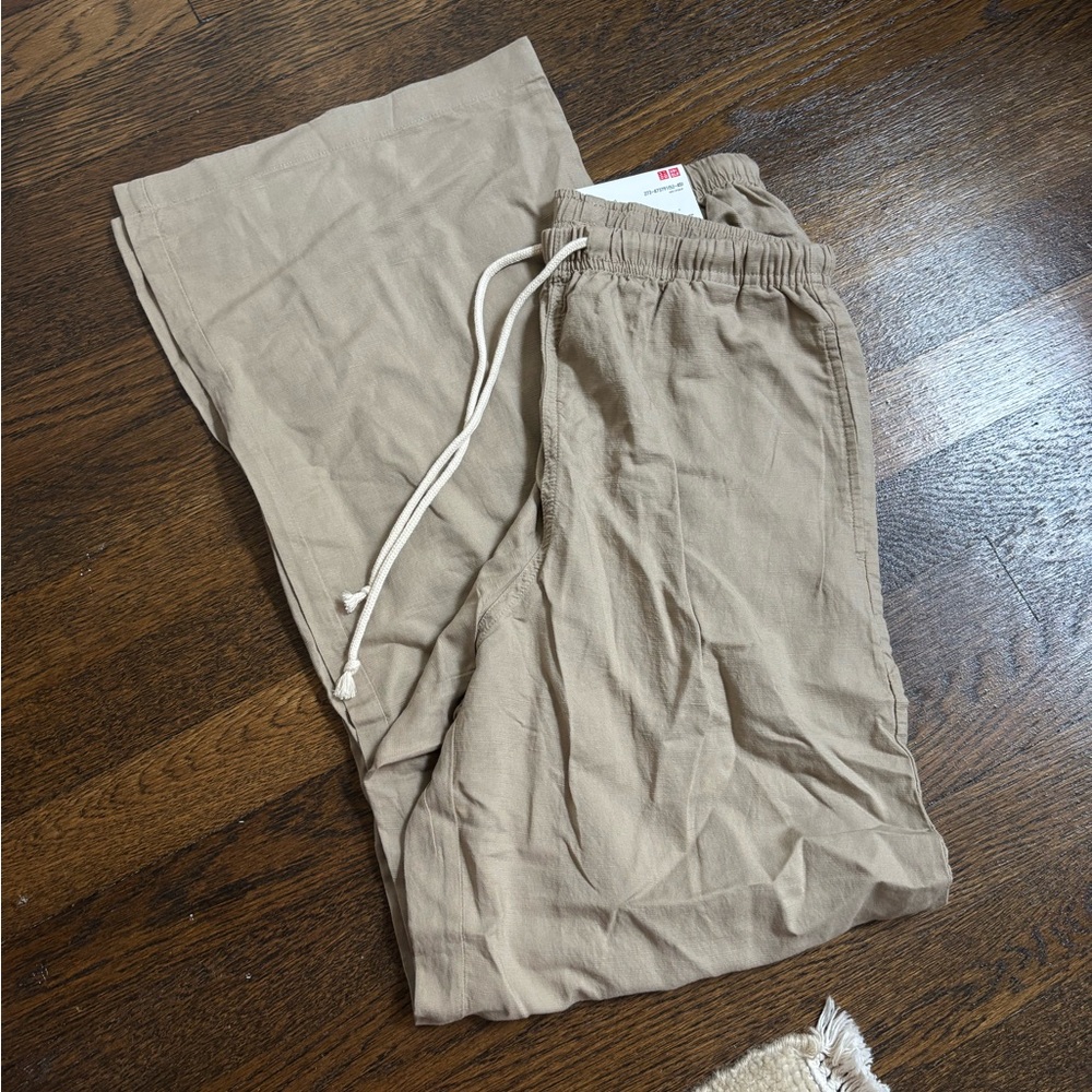 Uniqlo linen beige pants